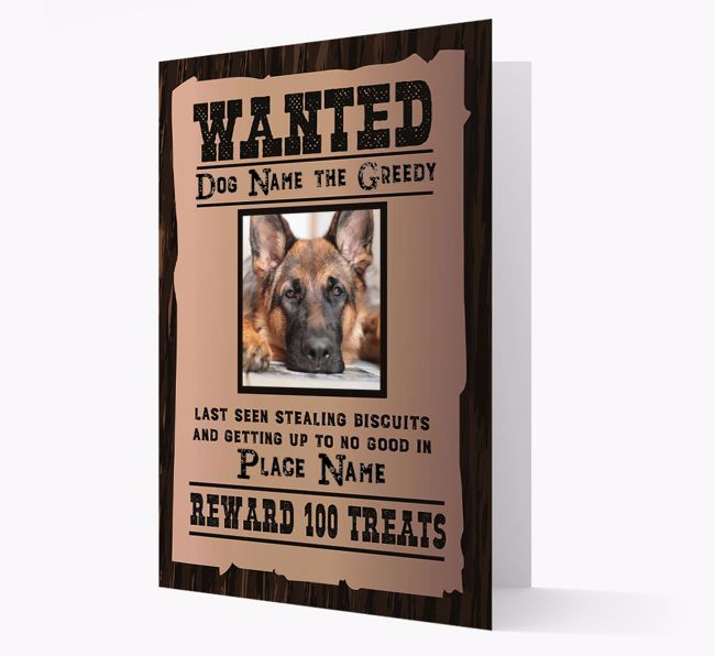 'Wanted Poster' - Personalized {breedFullName} Photo Upload Card